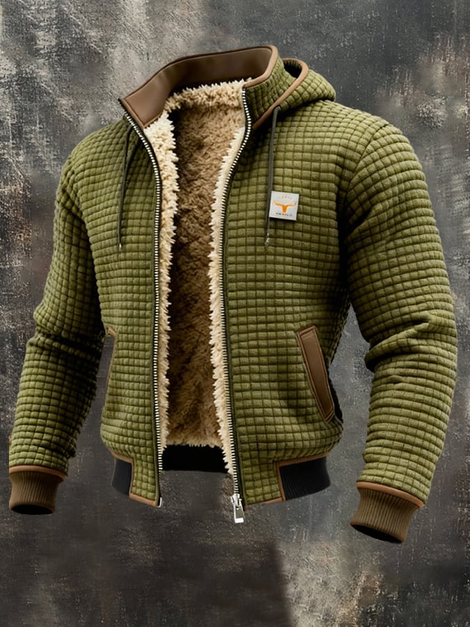 MEELANO Admire | Herre Polar-Fleece Termo-Jakke Olivengrøn