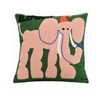 MEELANO Nordisk Pudeovertræk Med Dyremotiver 45x45 Cm Til Sofa Polyester Bomuld Elefant