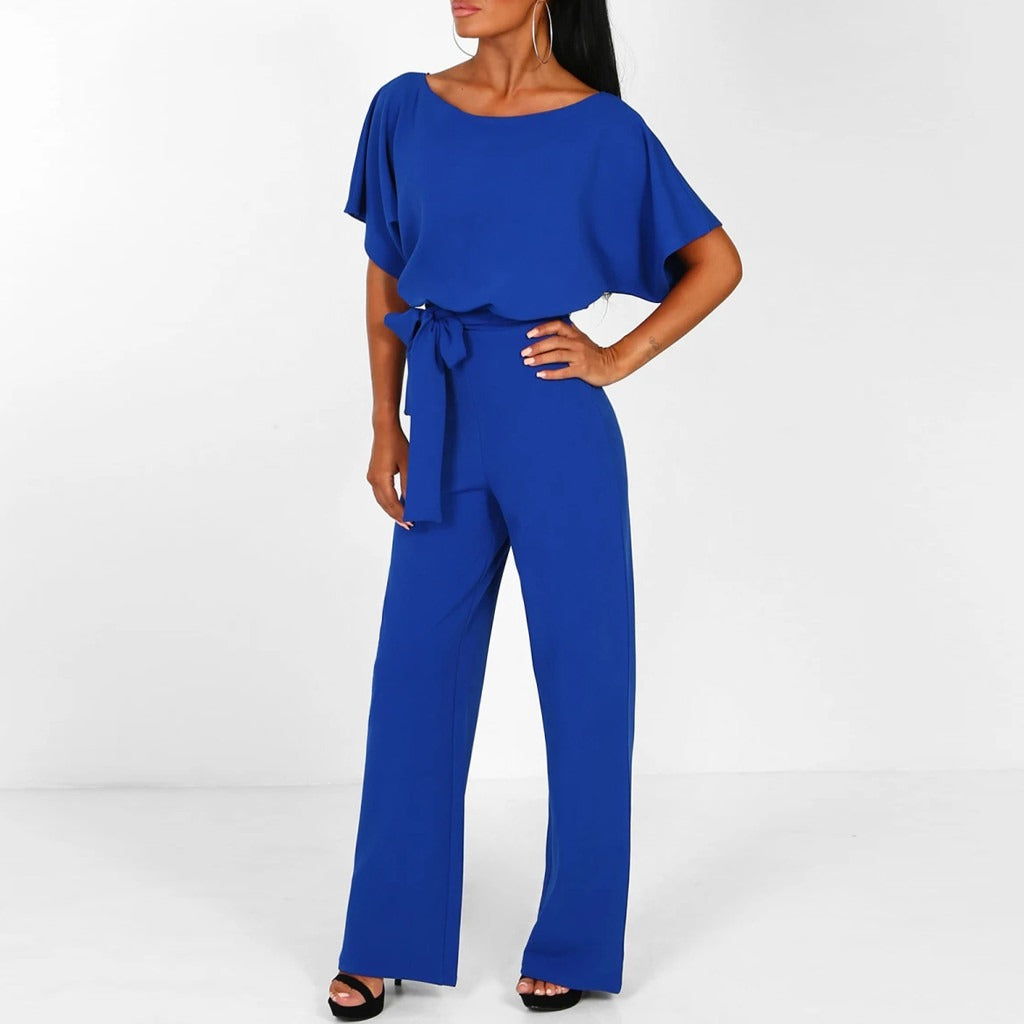 MEELANO Dame Stilfuld Jumpsuit Til Hverdags Og Festlige Anledninger - Overall Blå
