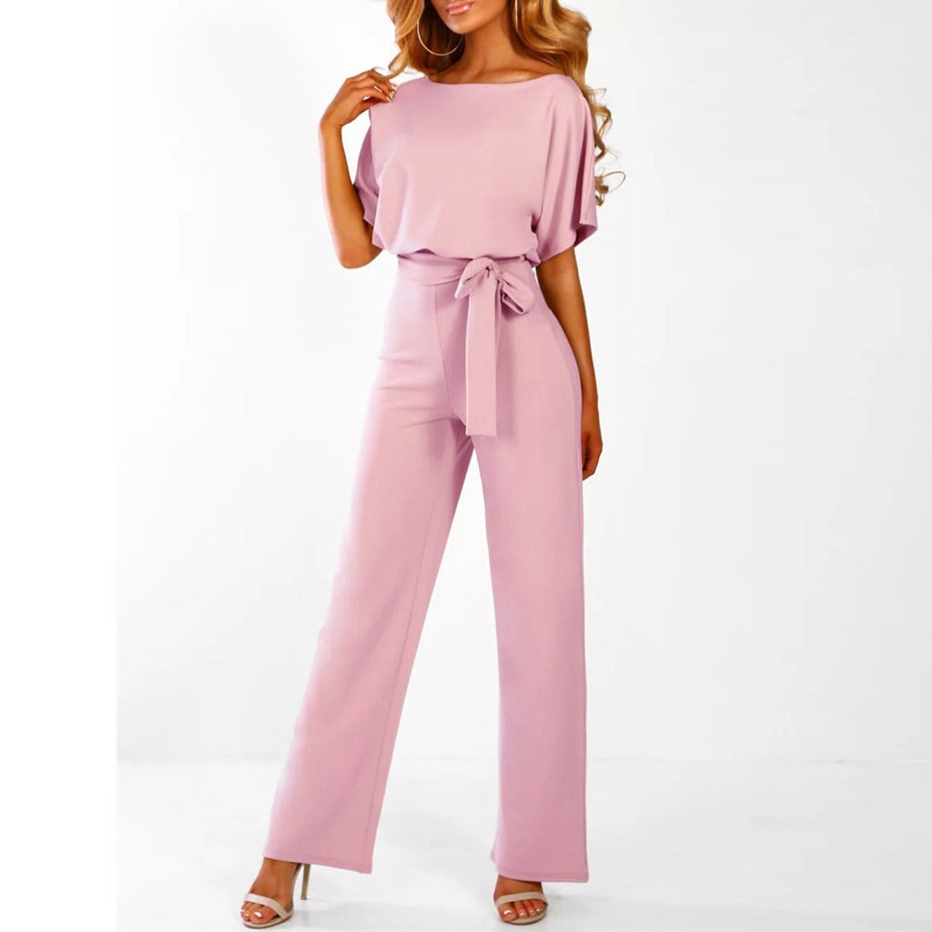 MEELANO Dame Stilfuld Jumpsuit Til Hverdags Og Festlige Anledninger - Overall Rosa