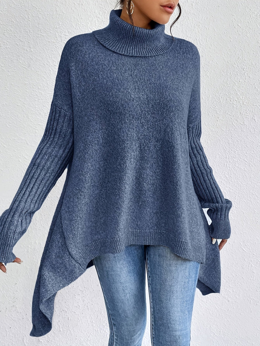 Dôre | Dame Løstsiddende Sweater - Oversized Varm Striktrøje