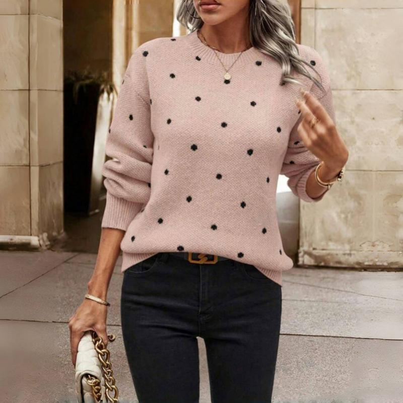 MEELANO Solis | Dame Elegant Striktrøje med V-Hals - Finstrikket Pullover i Uldblanding Pink