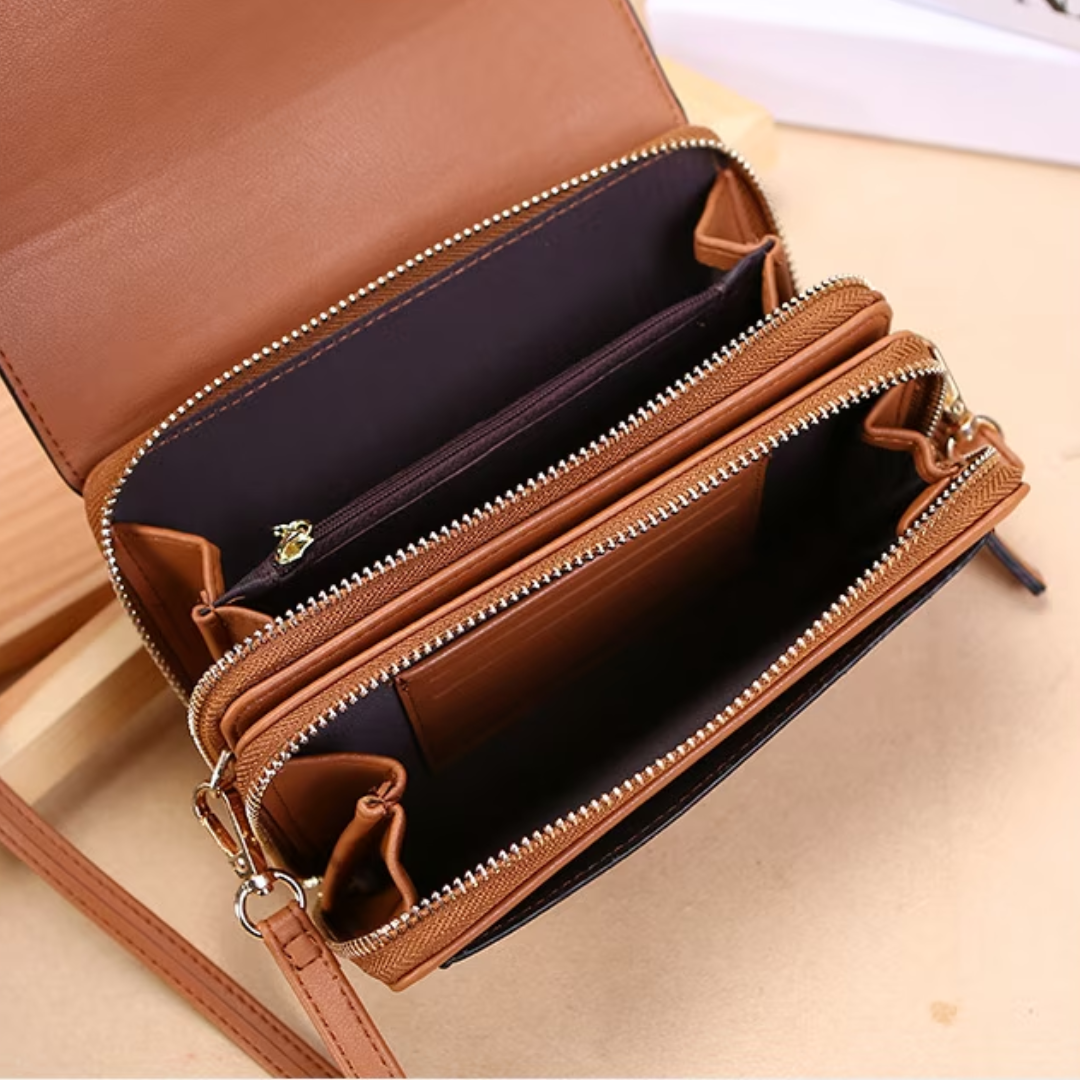 MEELANO Crossbody Taske – Organiseret Taske med Mange Lommer og Kortlommer