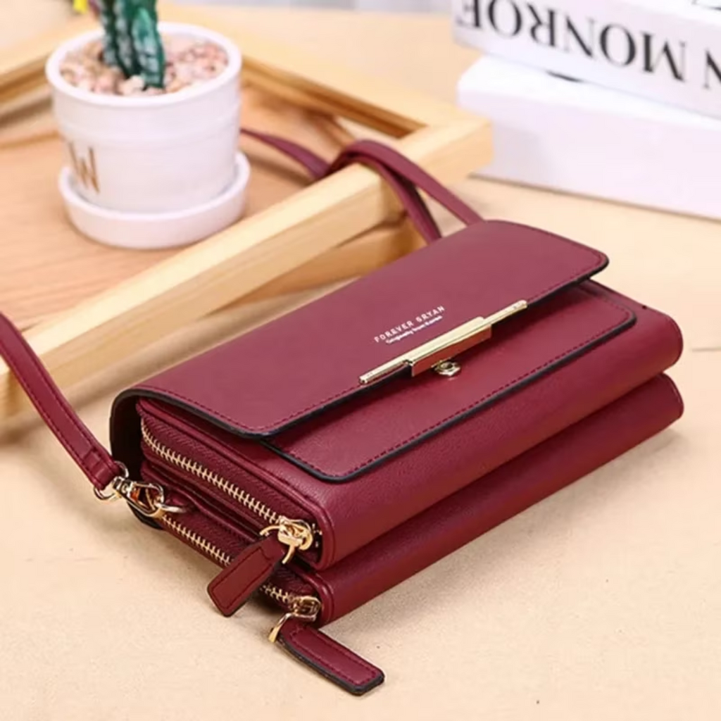 MEELANO Crossbody Taske – Organiseret Taske med Mange Lommer og Kortlommer