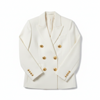 MEELANO Luna | Dame Dobbeltradet Blazer med Knapper - Elegant Langærmet Habitjakke