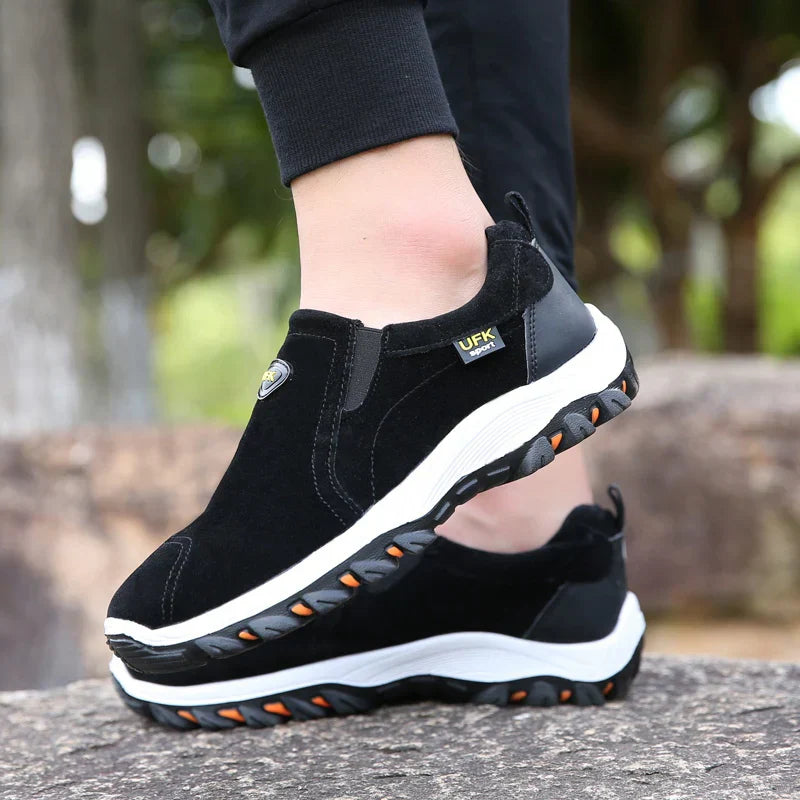 MEELANO River Sporty Slip On Sneakers Mænd Åndbart Mesh Sorte 42 46