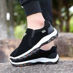 MEELANO River Sporty Slip On Sneakers Mænd Åndbart Mesh Sorte 42 46