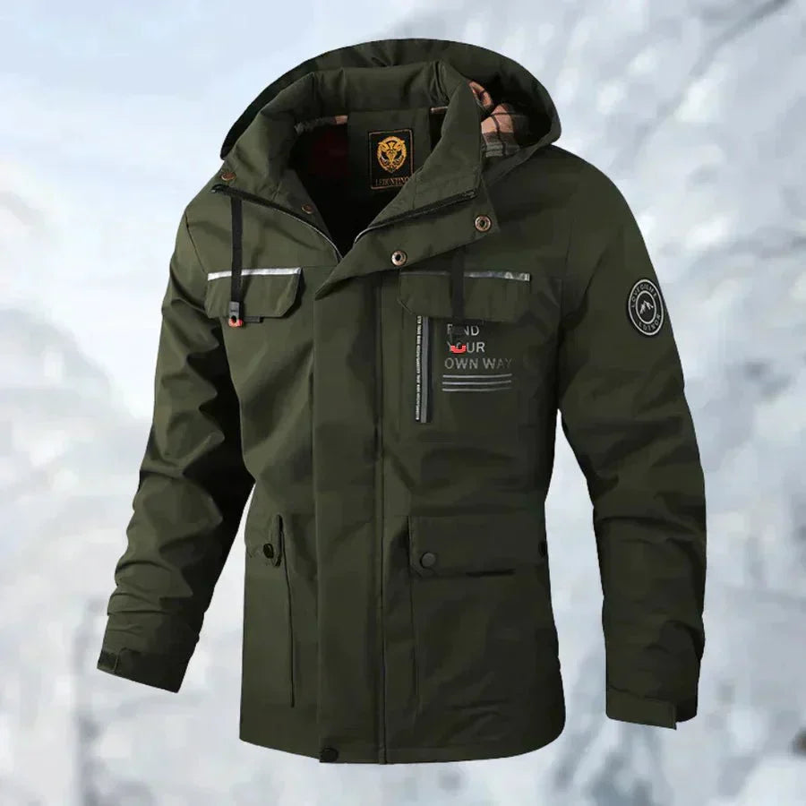 MEELANO Wilshire | Herre Vandtæt & Vindtæt Outdoor Jakke - Åndbar Softshell- & Regnjakke Grøn