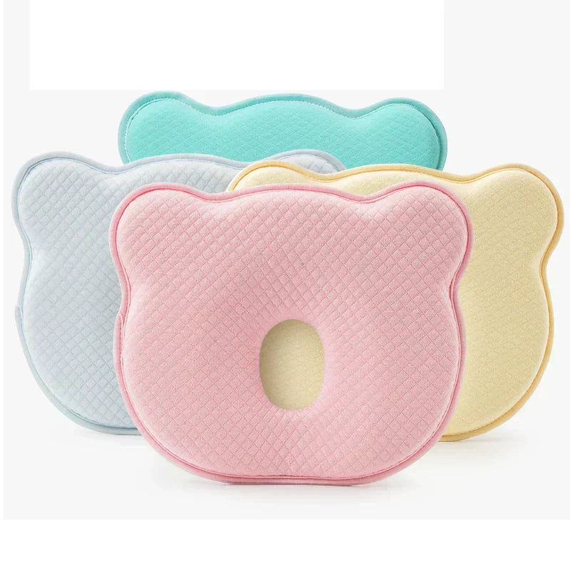 MEELANO Babyhovedstøttepude med Memoryfoam – Hovedpude til Baby til Barnevogn & Lur, Åndbart Stof, 4 Farver