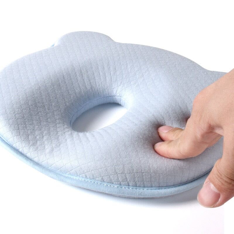MEELANO Babyhovedstøttepude med Memoryfoam – Hovedpude til Baby til Barnevogn & Lur, Åndbart Stof, 4 Farver