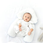 MEELANO Ergonomisk Babypude med Justerbar Støtte – Vendbar Komfortpude 65 × 42 cm, Maskinvaskbar – 0-12 Måneder (Kun Under Opsyn)