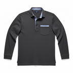 MEELANO Zipari | Herre Langærmet Poloshirt i Varm Bomuld - Klassisk Langærmet Polo