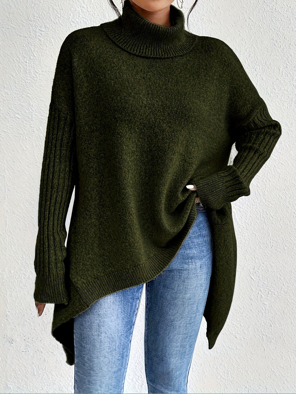 Dôre | Dame Løstsiddende Sweater - Oversized Varm Striktrøje