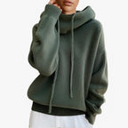 Irene | Striktrøje med høj krave - Elegant og hyggelig - Blå - Sweater