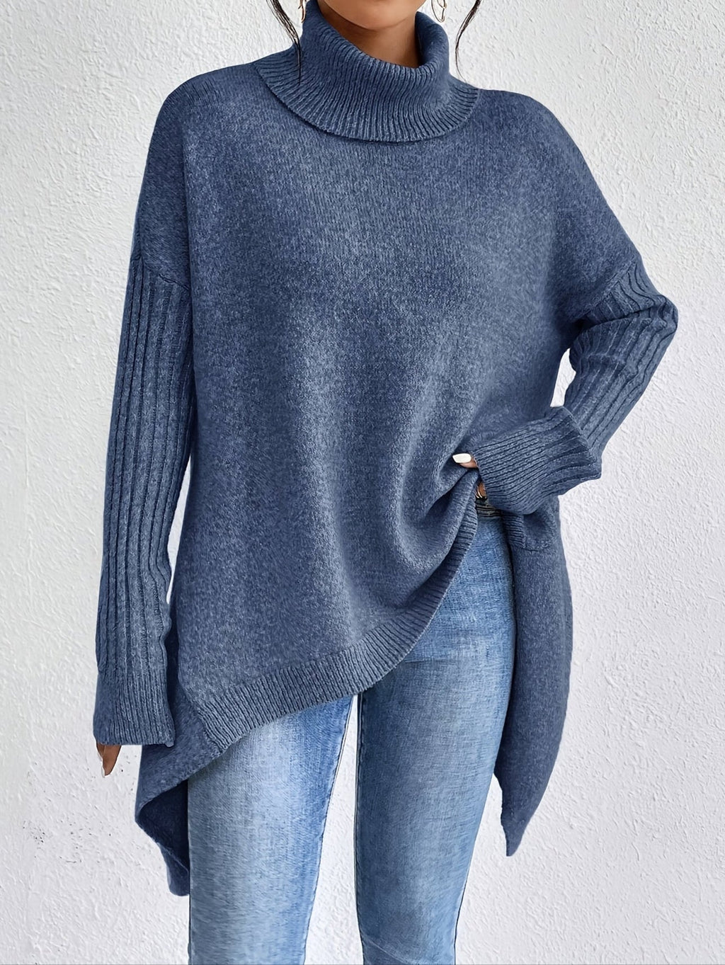 Dôre | Dame Løstsiddende Sweater - Oversized Varm Striktrøje