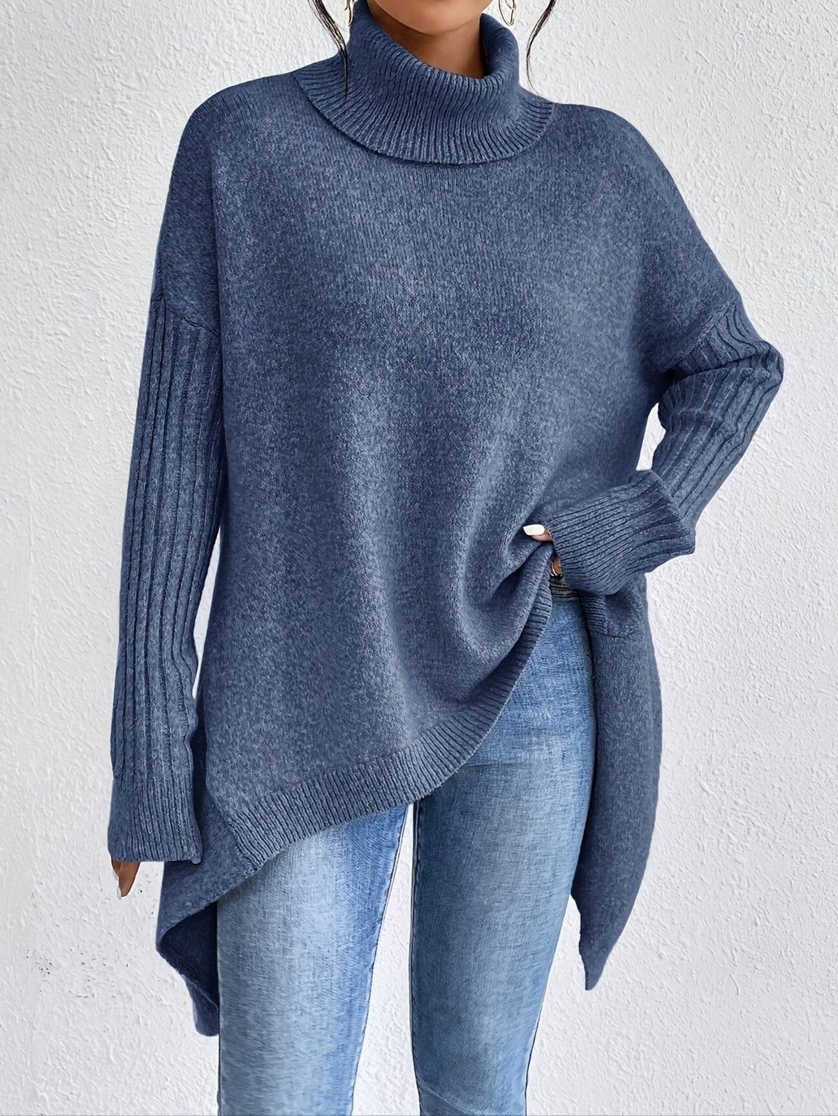 Dôre | Dame Løstsiddende Sweater - Oversized Varm Striktrøje