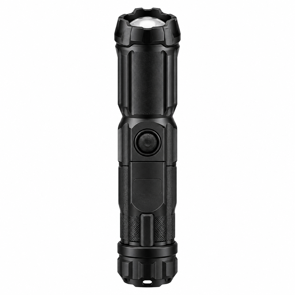 MEELANO Kraftig LED-lommelygte med Zoom – USB-genopladelig Campinglommelygte med Flere Lystilstande, Lang Rækkevidde F15-T