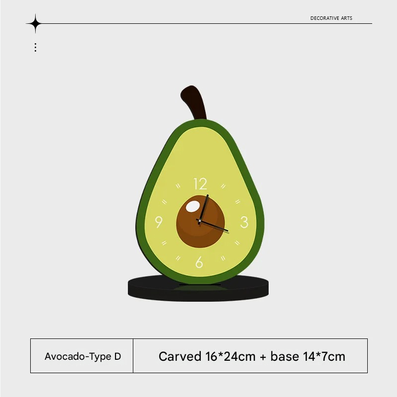 MEELANO Minimalistisk Vækkeur Med Drejet Design Og Urfunktion Til TV Møbler Og Skrivebord Avocado