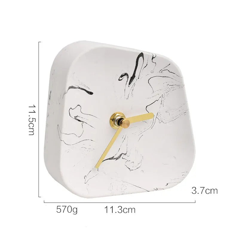 MEELANO Cemento Vækkeur Med Kvarts Sweep Bevægelse Stilfuldt Ur Til Bord Og Natbord