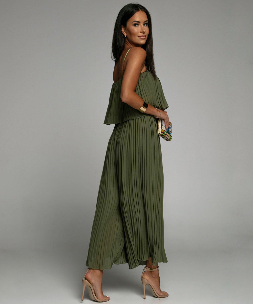MEELANO Ærmeløs Plissé Jumpsuit Til Kvinder Elegant Og Komfort - Overall