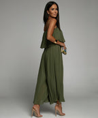 MEELANO Ærmeløs Plissé Jumpsuit Til Kvinder Elegant Og Komfort - Overall