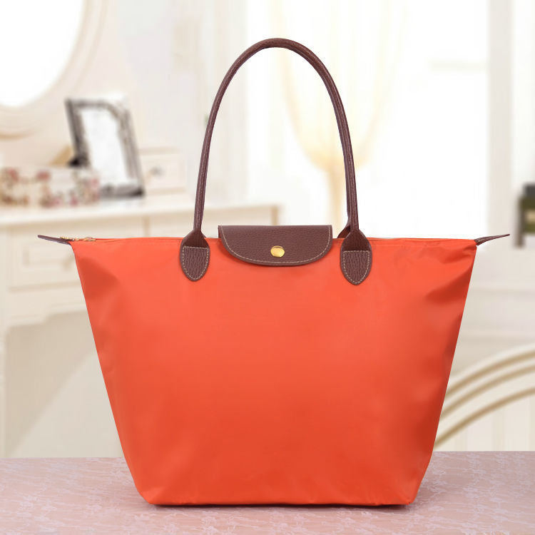 MEELANO Oxford Skuldertaske – Rummelig og Elegant Luxe Taske til Hverdagen Orange