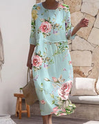 MEELANO Sephira | Blomstret kjole til damer – Romantisk Print, Elegant Silhuet & Sofistikeret Stil