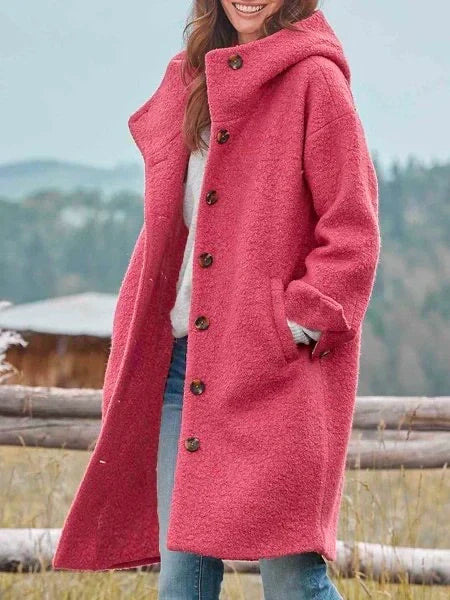 MEELANO Parsha | Dame Varm Hyggefrakke - Blød & Plysset Teddy Frakke & Vinterfrakke Pink