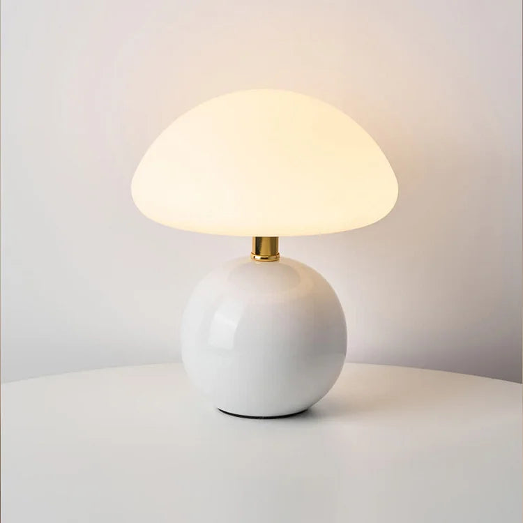 MEELANO Fransk cremefarvet champignonlampe