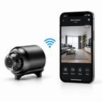 Kompakt 5G-sikkerhedskamera – Overvågningskamera med SIM uden WiFi, HD-streaming 1080p, Natsyn & Bevægelsesalarm