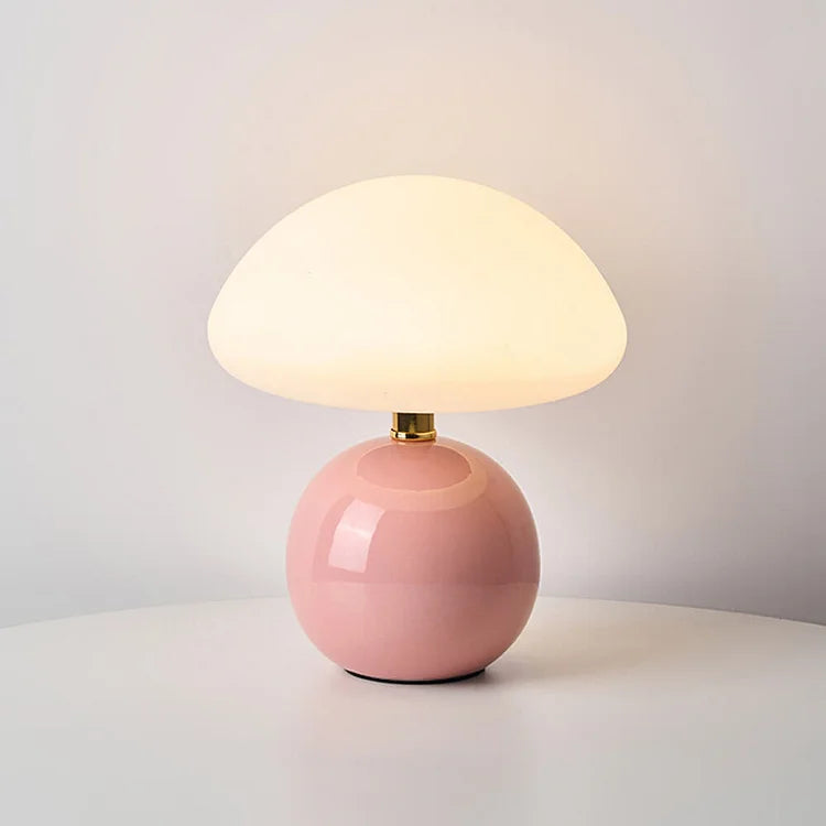 MEELANO Fransk cremefarvet champignonlampe