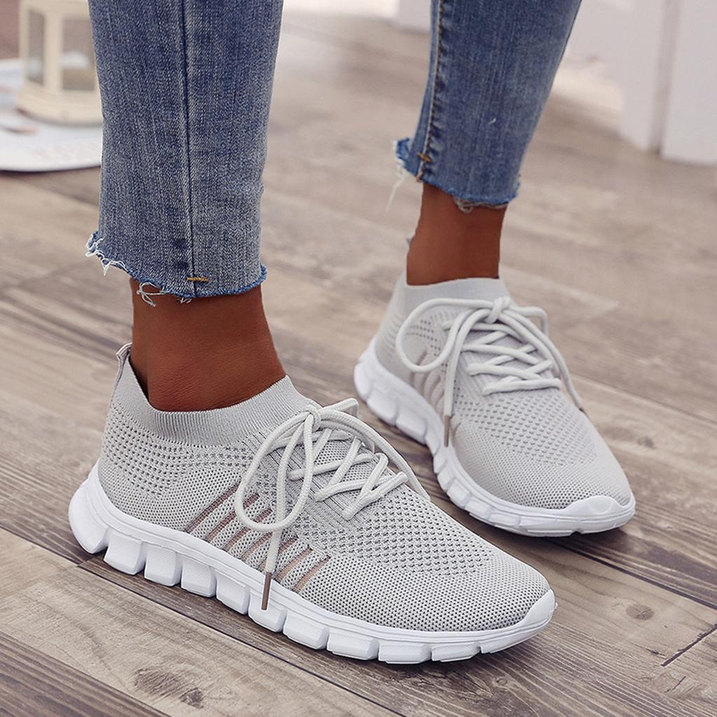 MEELANO Komfort Sneakers Kvinder Læder Grå 38 Til 42 Grå
