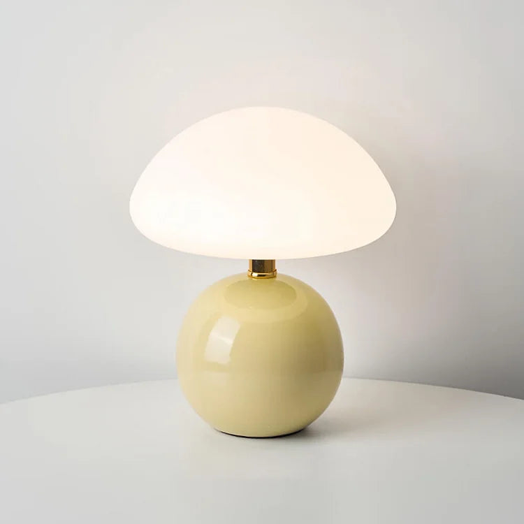 MEELANO Fransk cremefarvet champignonlampe