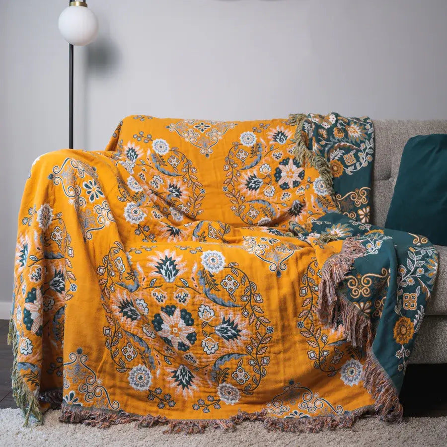 MEELANO Vintage Blomster Sofa Dække
