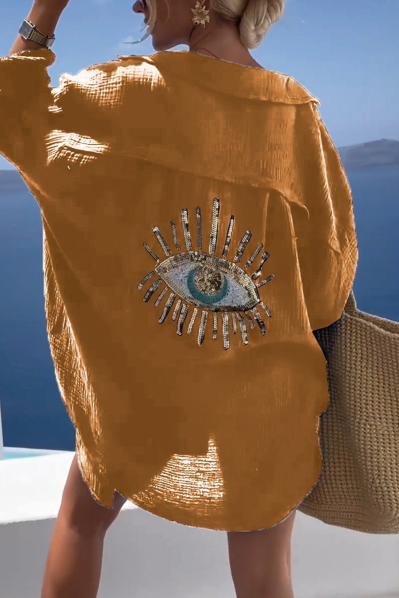 MEELANO Glam | Afslappet Skjorte Gul