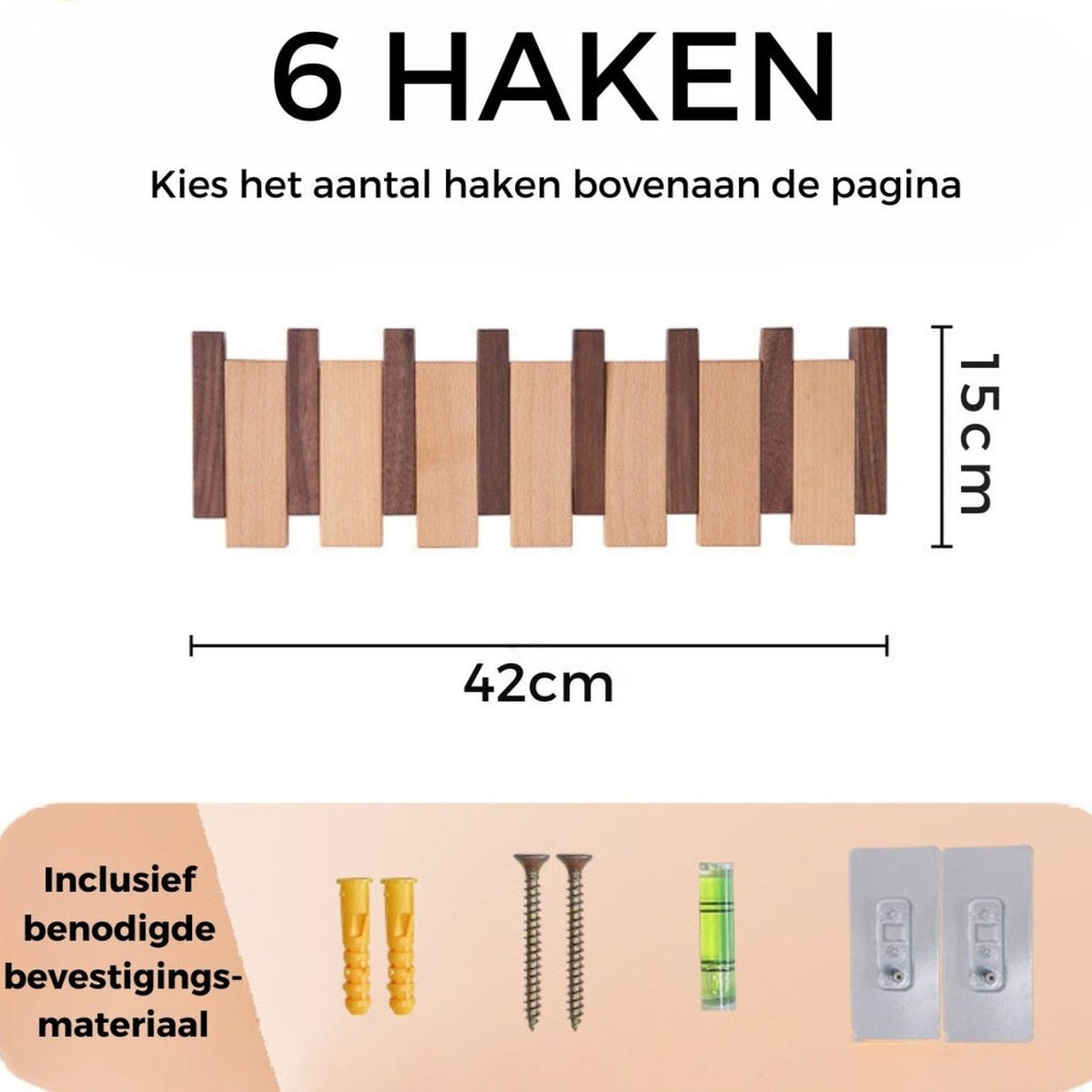 MEELANO Håndlavet Klaver Kapstok | Luksus Trækapstok - Elegant og Funktionel Løsning til Ethvert Hjem, Unik Design, Håndværk, Kvalitetsmaterialer, Opbevaring af Jakker og Tasker