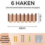 MEELANO Håndlavet Klaver Kapstok | Luksus Trækapstok - Elegant og Funktionel Løsning til Ethvert Hjem, Unik Design, Håndværk, Kvalitetsmaterialer, Opbevaring af Jakker og Tasker