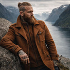 MEELANO Herre Vinterfrakke med Lynlås og Knapdetalje – Skræddersyet Frakke med Ståkrave, Brun, Grå eller Sort, S–2XL – Marmari
