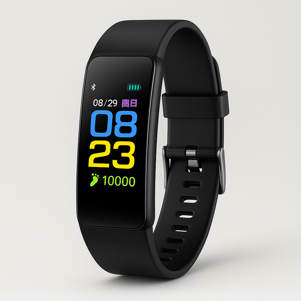 MEELANO Smartwatch Med Sundhedsovervågning Til Seniorer Batterilevetid Sort