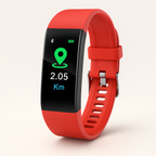 MEELANO Smartwatch Med Sundhedsovervågning Til Seniorer Batterilevetid Rød