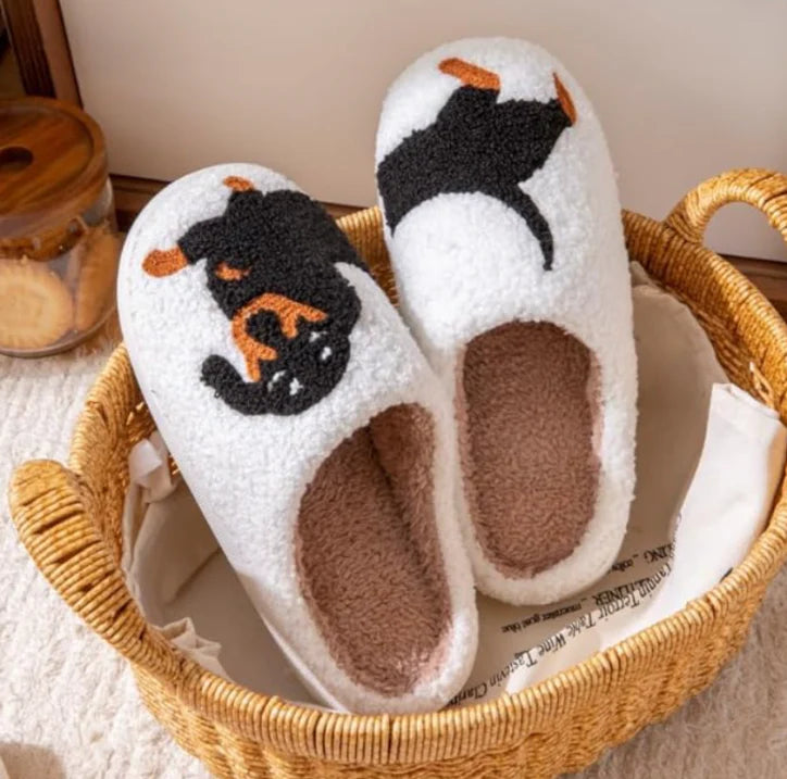 MEELANO Unisex Hjemmesko Med Hundemotiv Varme Og Hygge Til Hjemmet