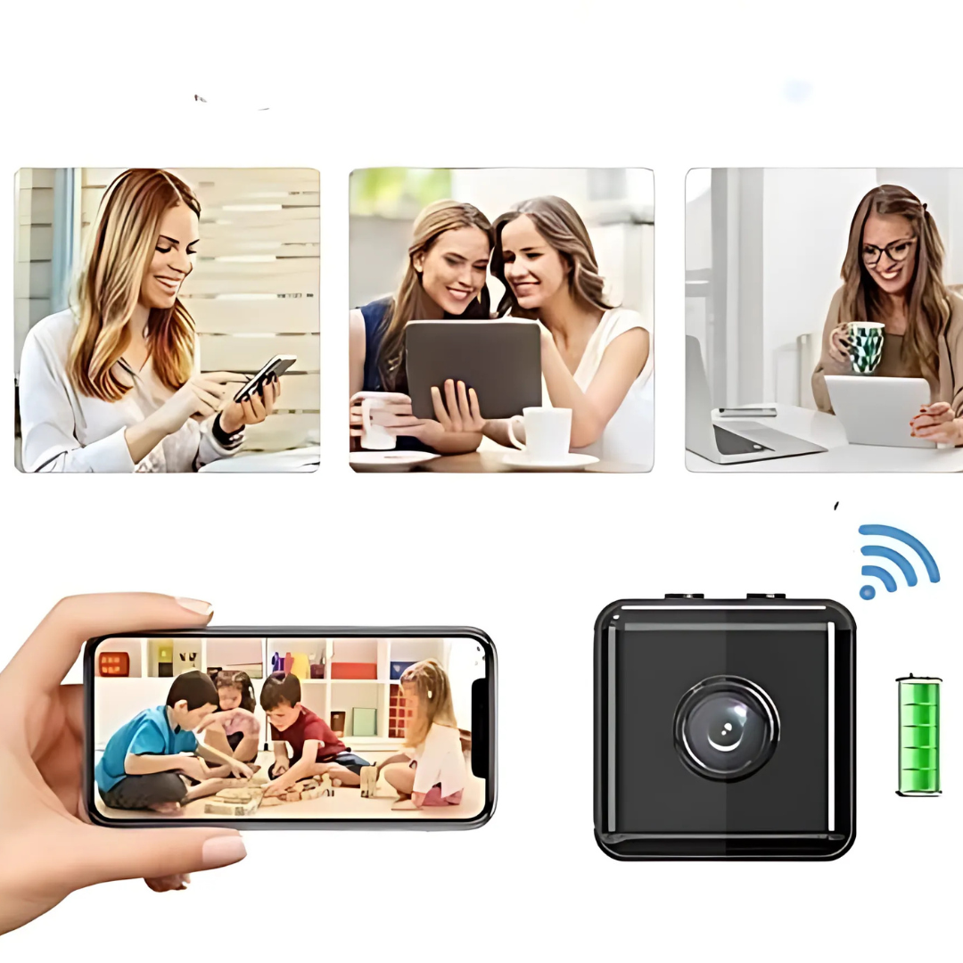 MEELANO Mini Trådløst kamera 1080P Hjemmesikkerhed Overvågning
