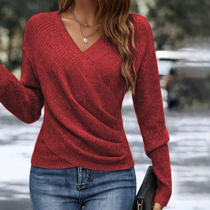 MEELANO Bersh | Elegant og Behagelig Sweater Rød