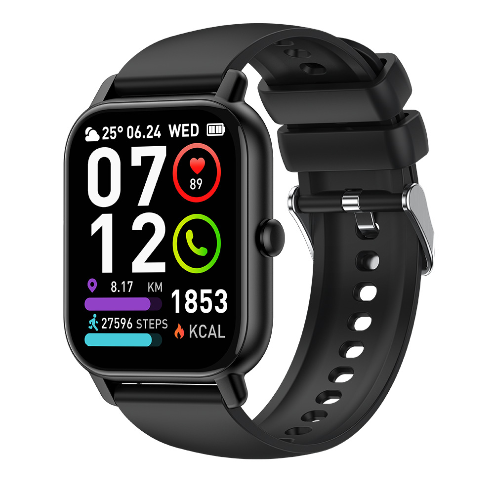 MEELANO Smartwatch Ikke Invasiv Sundhedsovervågning Hjertefrekvens Sort