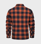 MEELANO Elegant Herre Flannelsjakke I Vintage Stil Med Fleeceforing