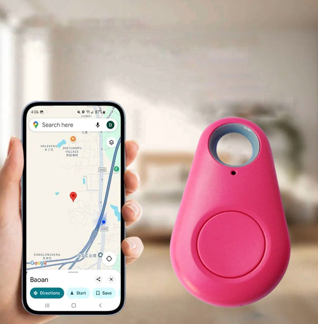 MEELANO KidLocate | Mini GPS-tracker til børn med realtidslokalisering & SOS-funktion Rosa