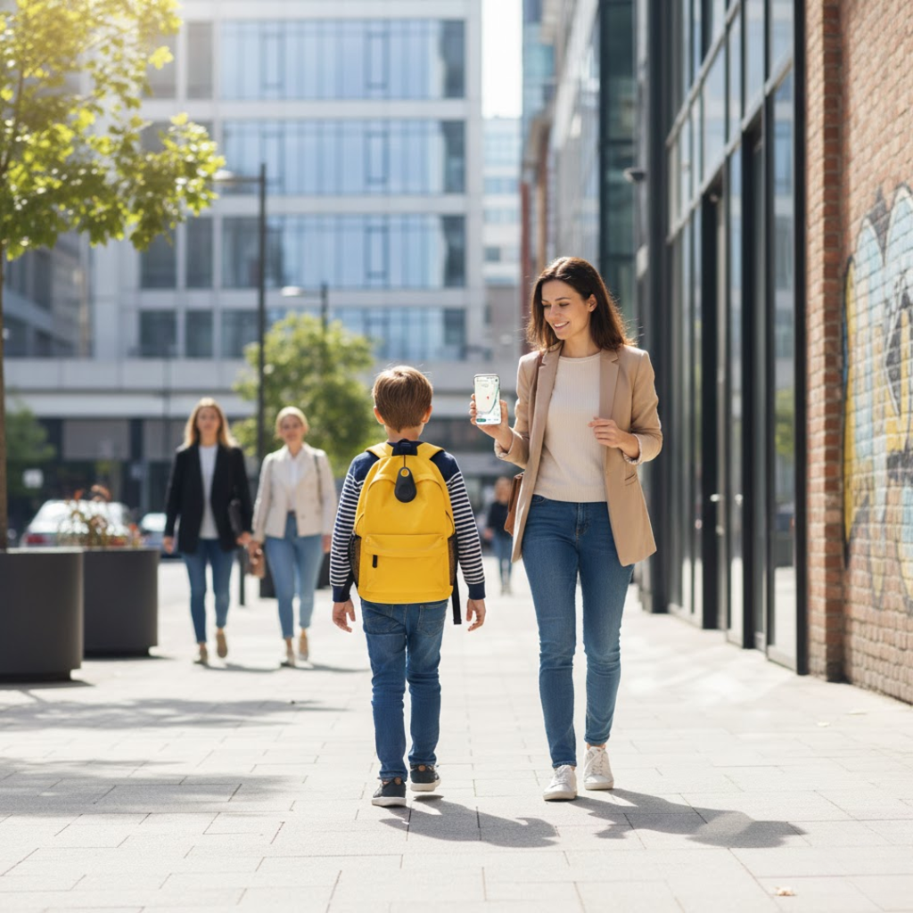 MEELANO KidLocate | Mini GPS-tracker til børn med realtidslokalisering & SOS-funktion