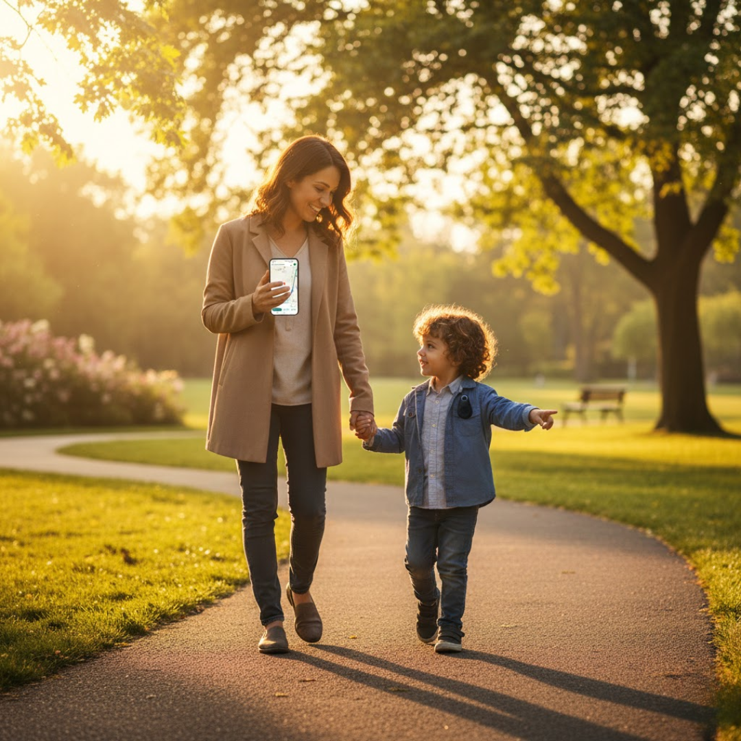 MEELANO KidLocate | Mini GPS-tracker til børn med realtidslokalisering & SOS-funktion