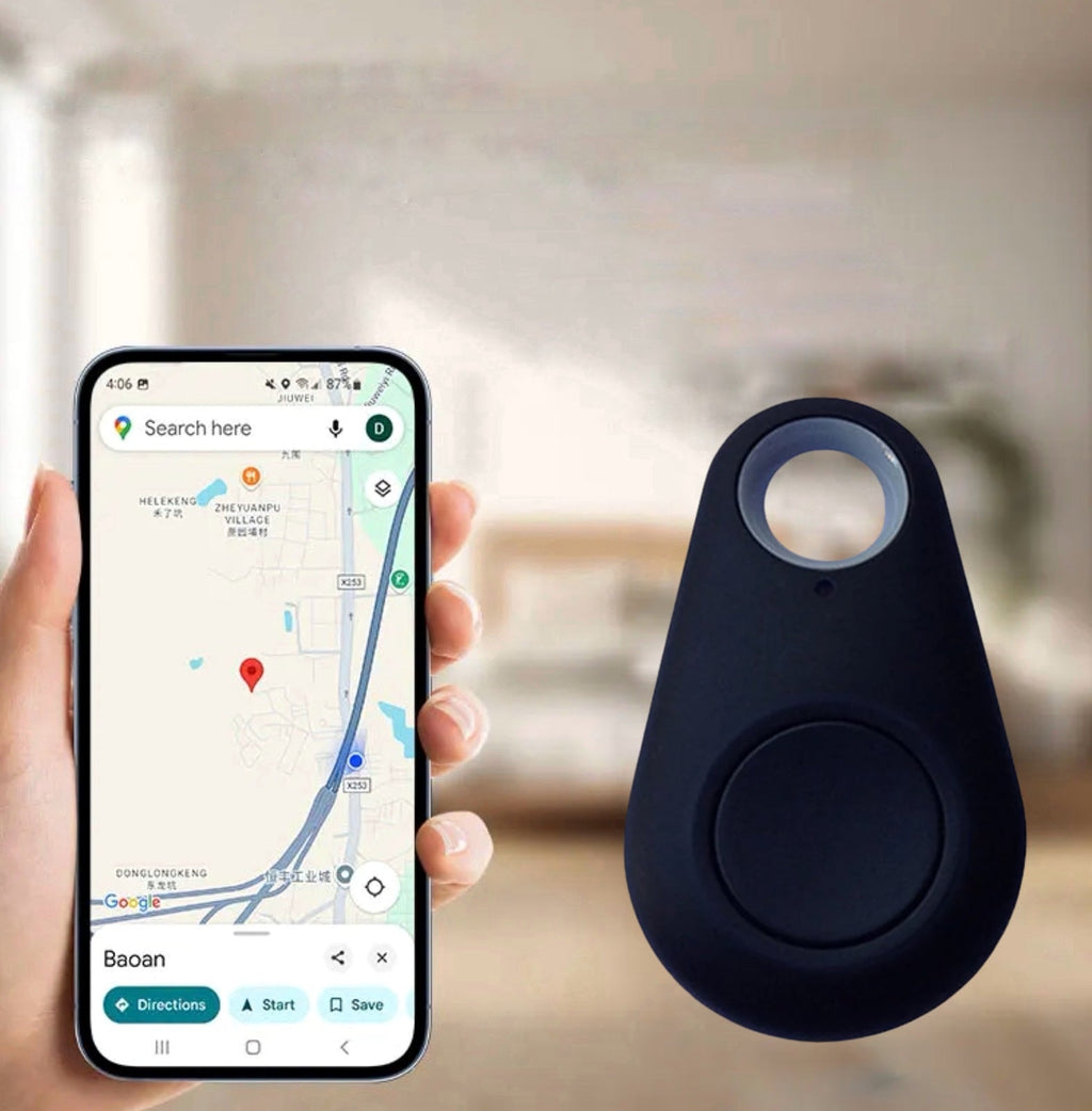 MEELANO KidLocate | Mini GPS-tracker til børn med realtidslokalisering & SOS-funktion Sort