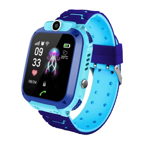 MEELANO Børne-Smartwatch med Sporing – Børneur med Lokalisering & Nødknap, Vandtæt Smartwatch til Børn, Blå eller Lyserød – SafeScout Blå